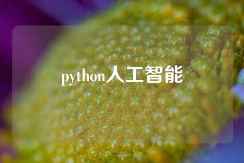 python人工智能