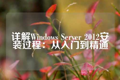 详解Windows Server 2012安装过程：从入门到精通