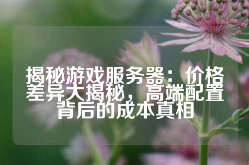 揭秘游戏服务器：价格差异大揭秘，高端配置背后的成本真相