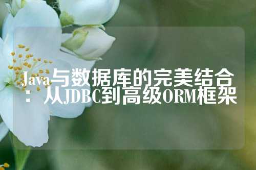 Java与数据库的完美结合：从JDBC到高级ORM框架