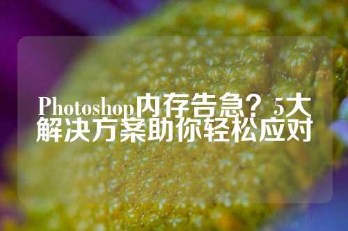 Photoshop内存告急？5大解决方案助你轻松应对