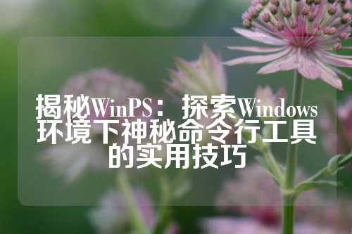 揭秘WinPS：探索Windows环境下神秘命令行工具的实用技巧