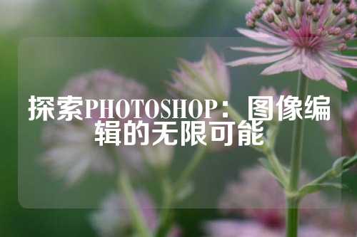 探索PHOTOSHOP：图像编辑的无限可能